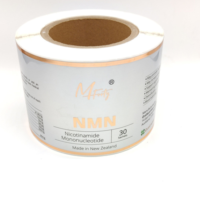 Продукт Glassine косметический обозначает CMYK Printable сияющей бумагой стикера