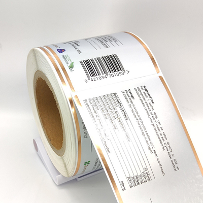 Продукт Glassine косметический обозначает CMYK Printable сияющей бумагой стикера